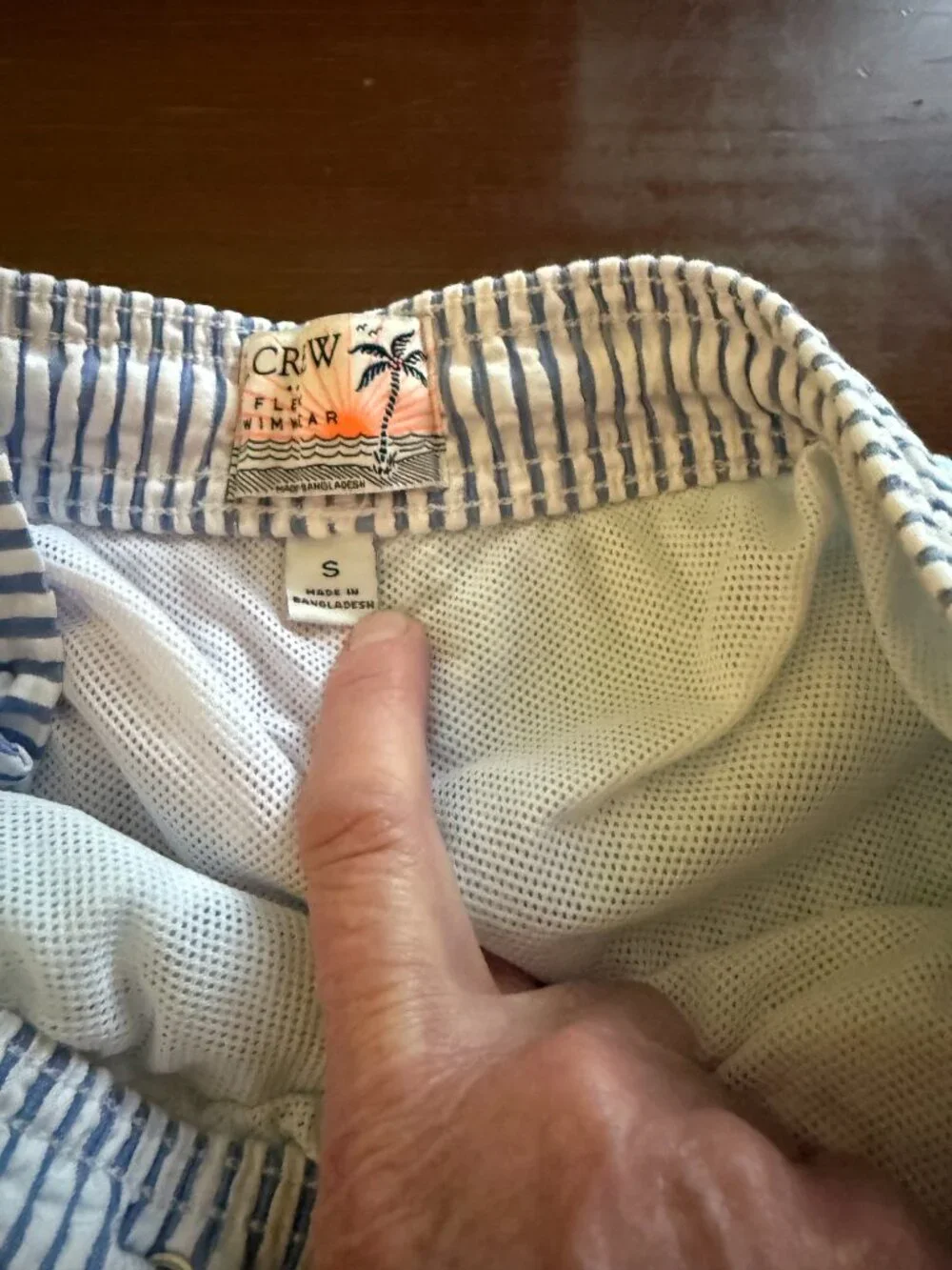 J. Crew Pastel Mint & Pink Seersucker Swim Trunks